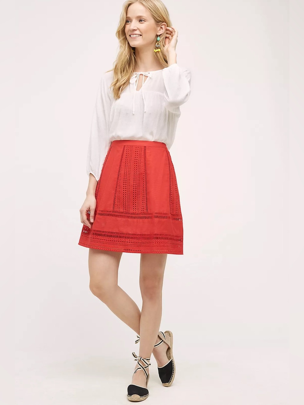 Anthropologie Women’s Ranna Gill Res Cotton Fernanda Knee-length Skirt Sz Small
